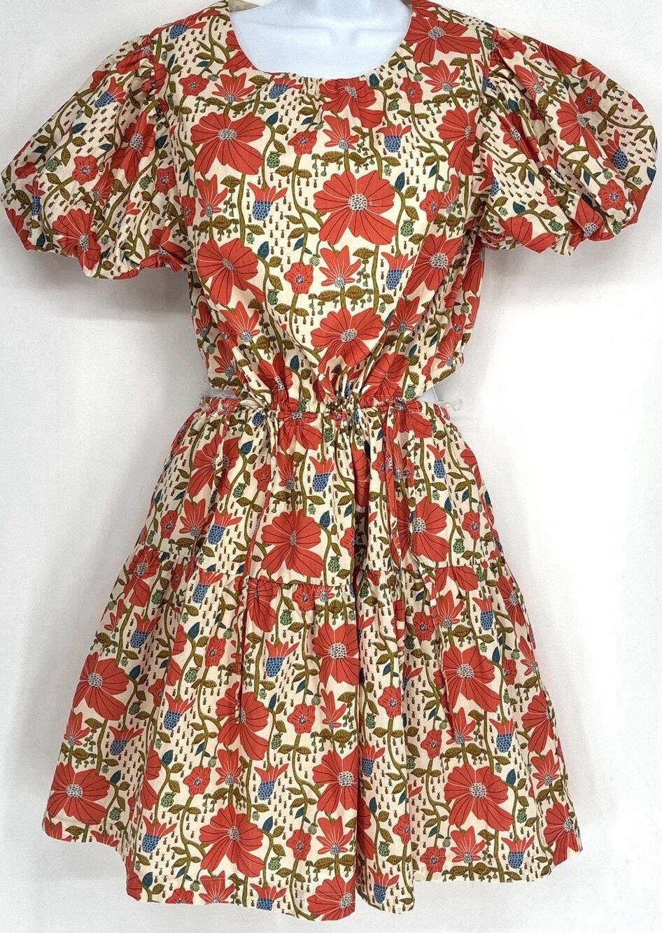 Talulah / La Maison Talulah MDR1805 Floral Cutout Puff Sleeve Mini Dress – Large